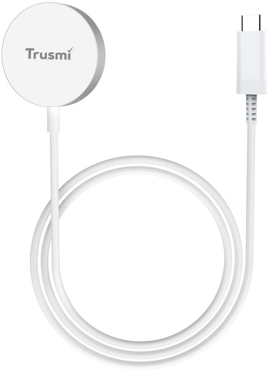 TRUSMI CD01-02 Magnetische Samsung Smartwatch USB-C 1 Meter Oplaadkabel – 2.5 W – Geschikt voor Watch 7/6/5/4/3, 6 Classic, 4 Classic, Active 1 & 2