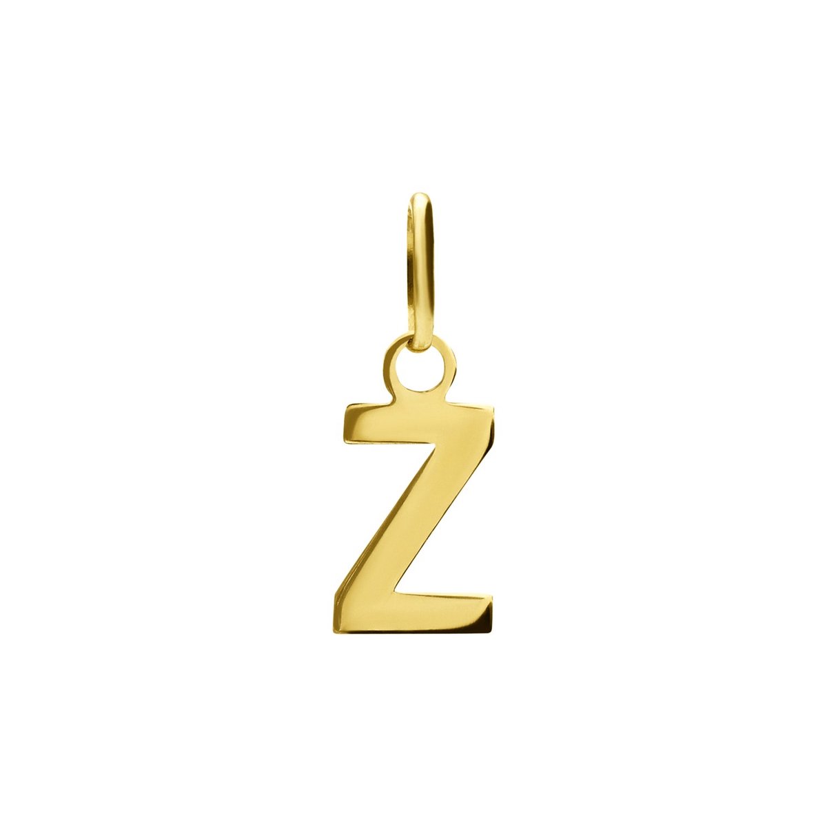 Lucardi Dames 14 karaat gouden letter hanger alfabet - Hanger - 14 Karaat Goud - Goud