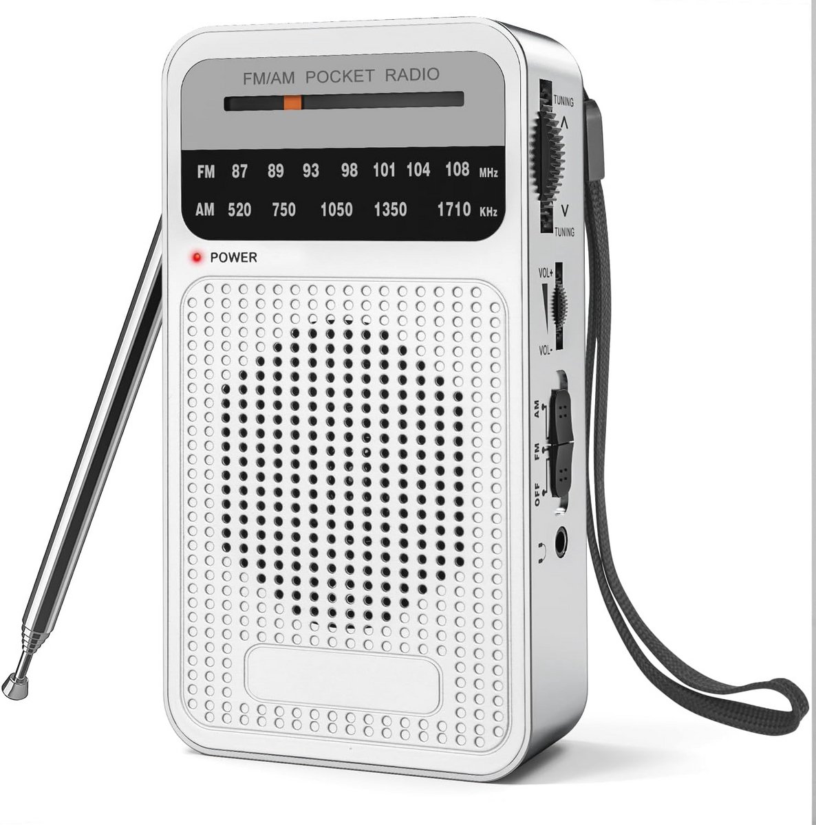 Draagbare AM FM-transistorradio - Compacte radio met luidspreker en hoofdtelefoonaansluiting