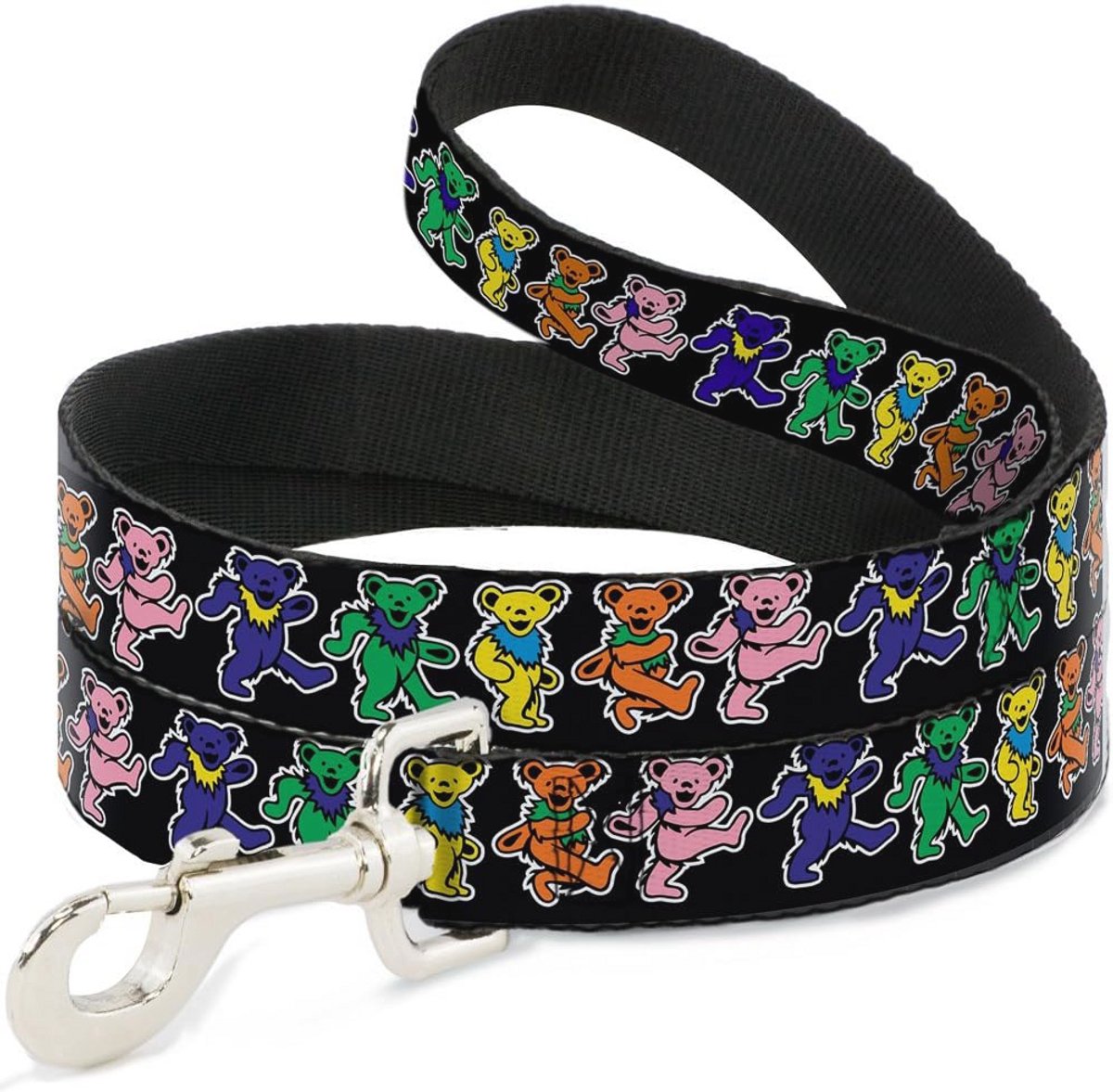 Lange Hondenriem met Dansende Beren - 6 Voet - Multi Color