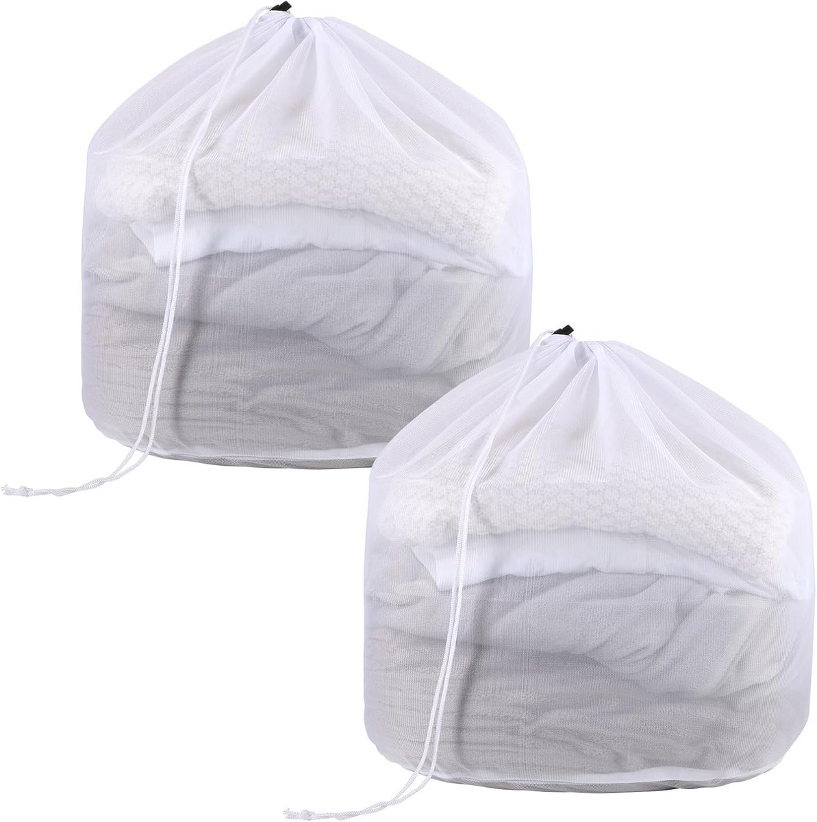 Wasnet voor wasmachine 2 stuks 50 x 60 cm herbruikbaar waszak voor ondergoed beddengoed babykleding en sokken