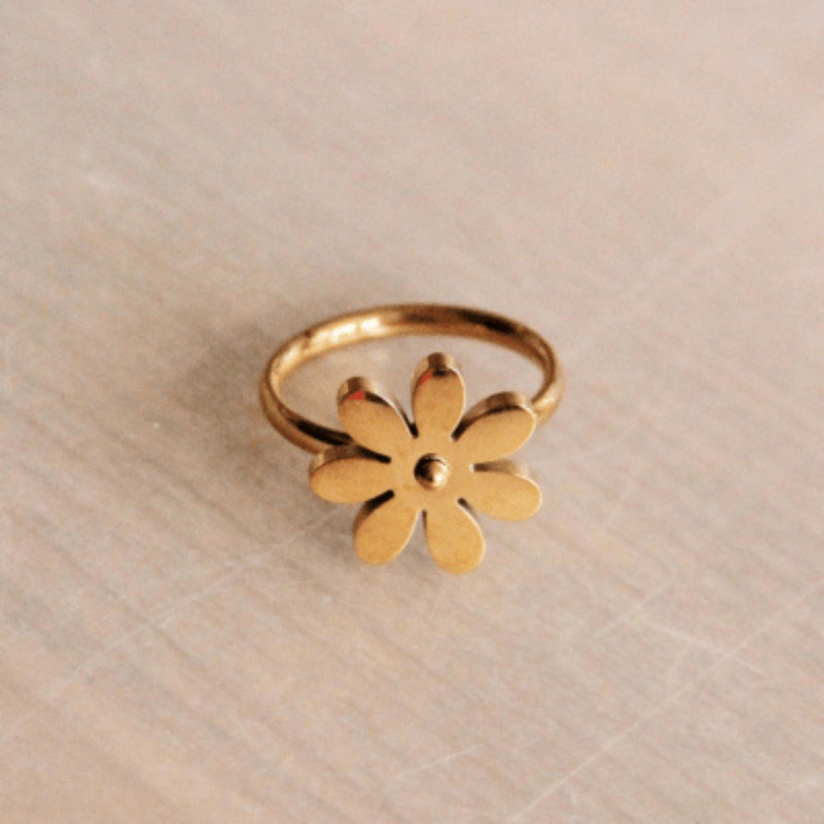 Juvana Roestvrijstalen Ring - Ring Goud Minimalistisch 17.3 mm Diameter
