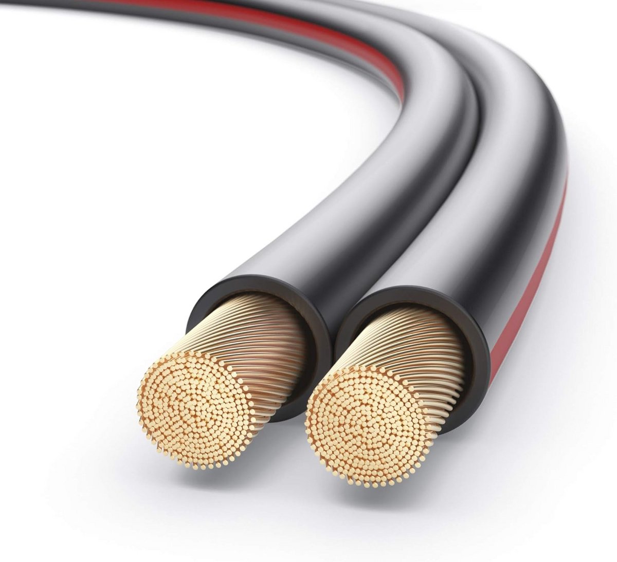 Luidsprekerkabel 2 x 2,5 mm² - 25 m - Zwart