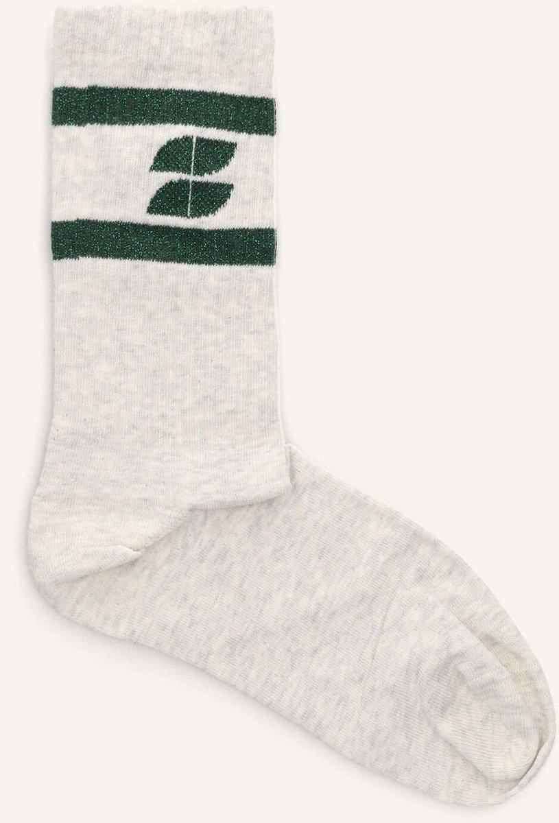 By-Bar Logo Sparkle Grey Socks Beenmode Dames - Grijs - Maat ONESIZE