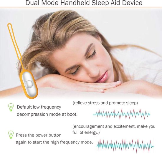 Handheld slaaphulpmiddel - Slaapapparaat - Slaaphulpmiddel - Verlicht slapeloosheid en stress - Verbetert de diepe slaap - Helpt u snel in slaap te vallen - Oranje van Nordic Elements — afbeelding 3
