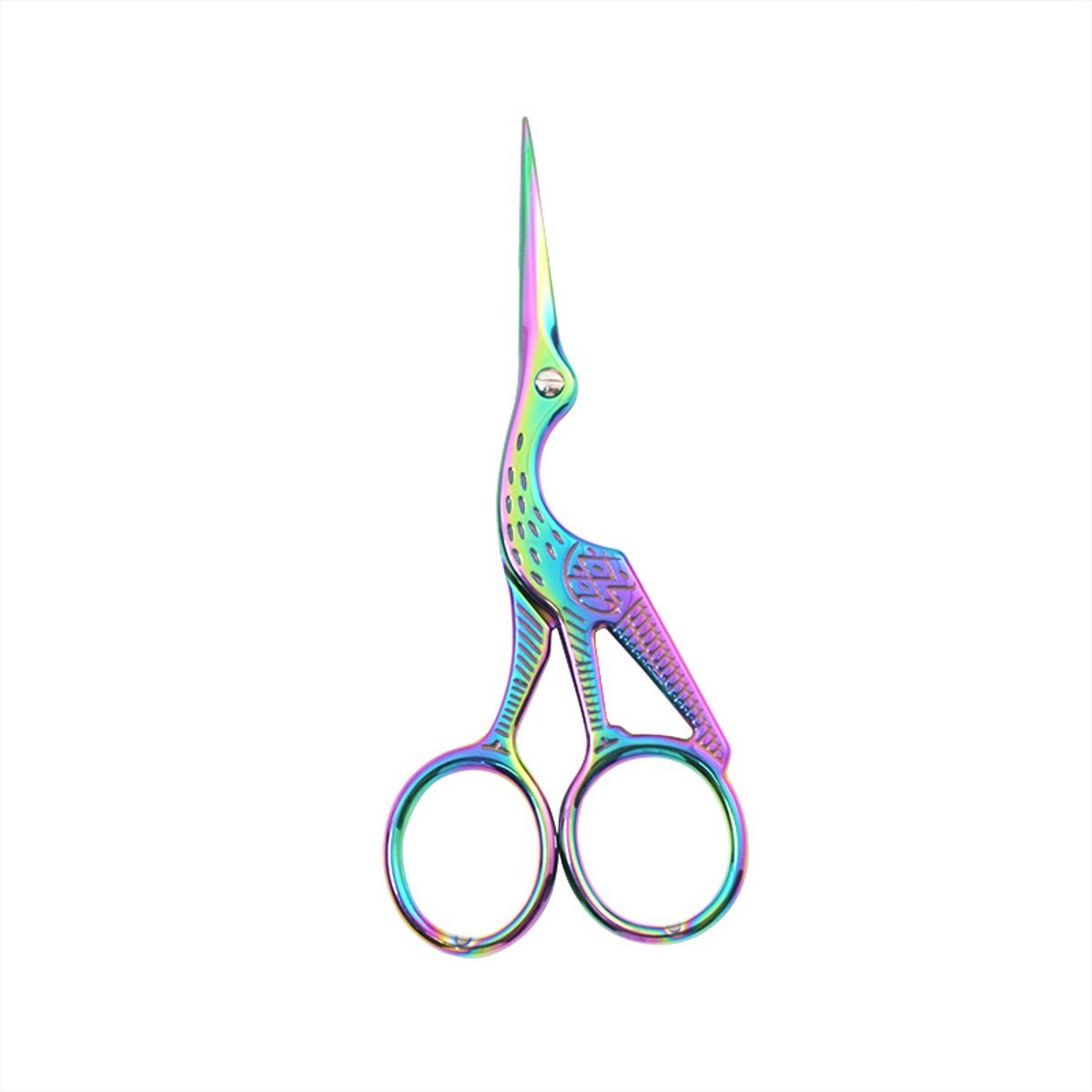 Mini schaar - Naai/borduurschaartje - Fijne schaar - 11,5cm - Parelmoer - Ooievaar - Naaibenodigdheden - Jonyx