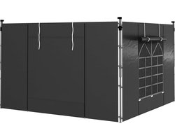 Zijpanelen voor Paviljoen 3x3/3x6 m met Venster en Klittenbandsluiting