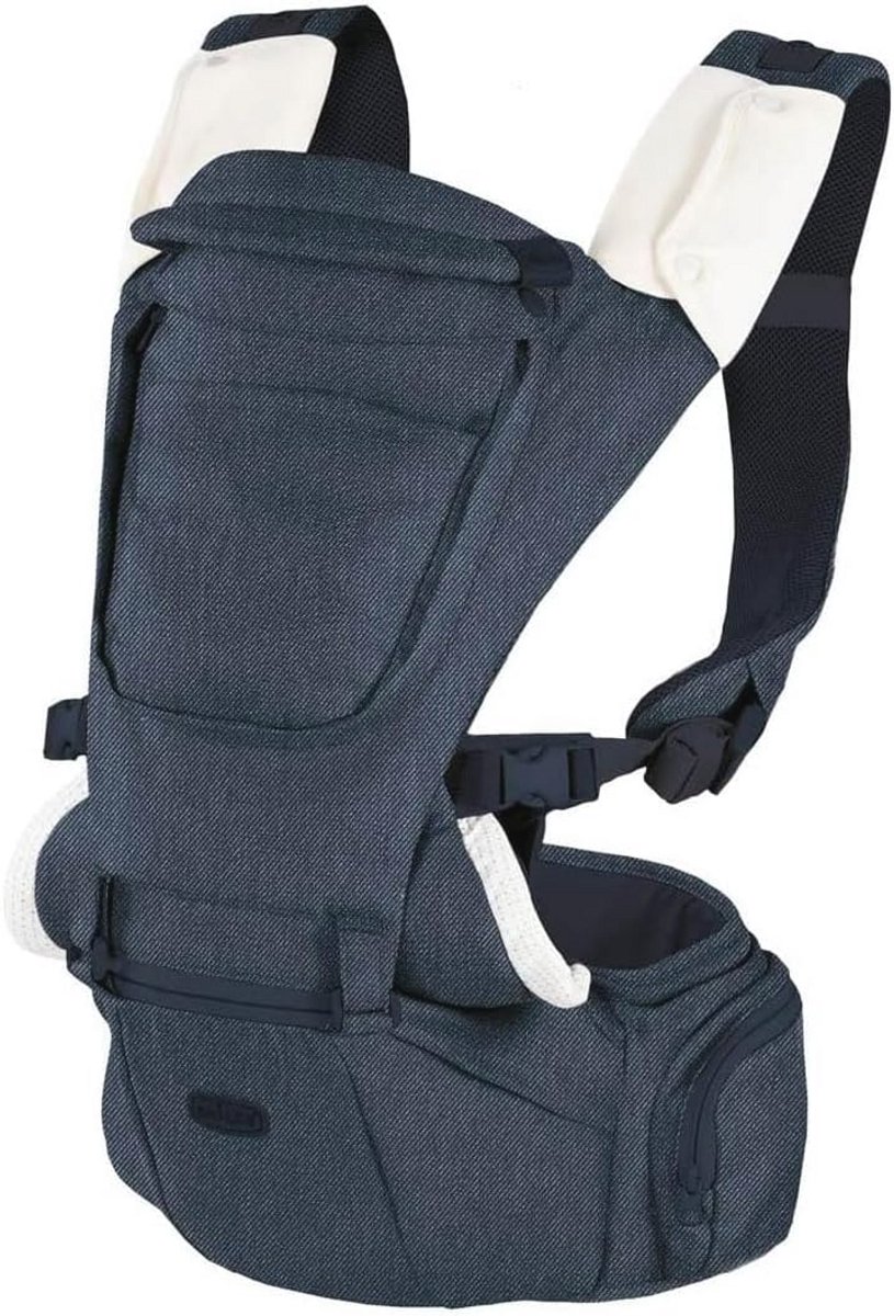 Ergonomische Babydrager met Afneembare Basis - 8 Posities - Geschikt vanaf Geboorte tot 15 kg - Blauw