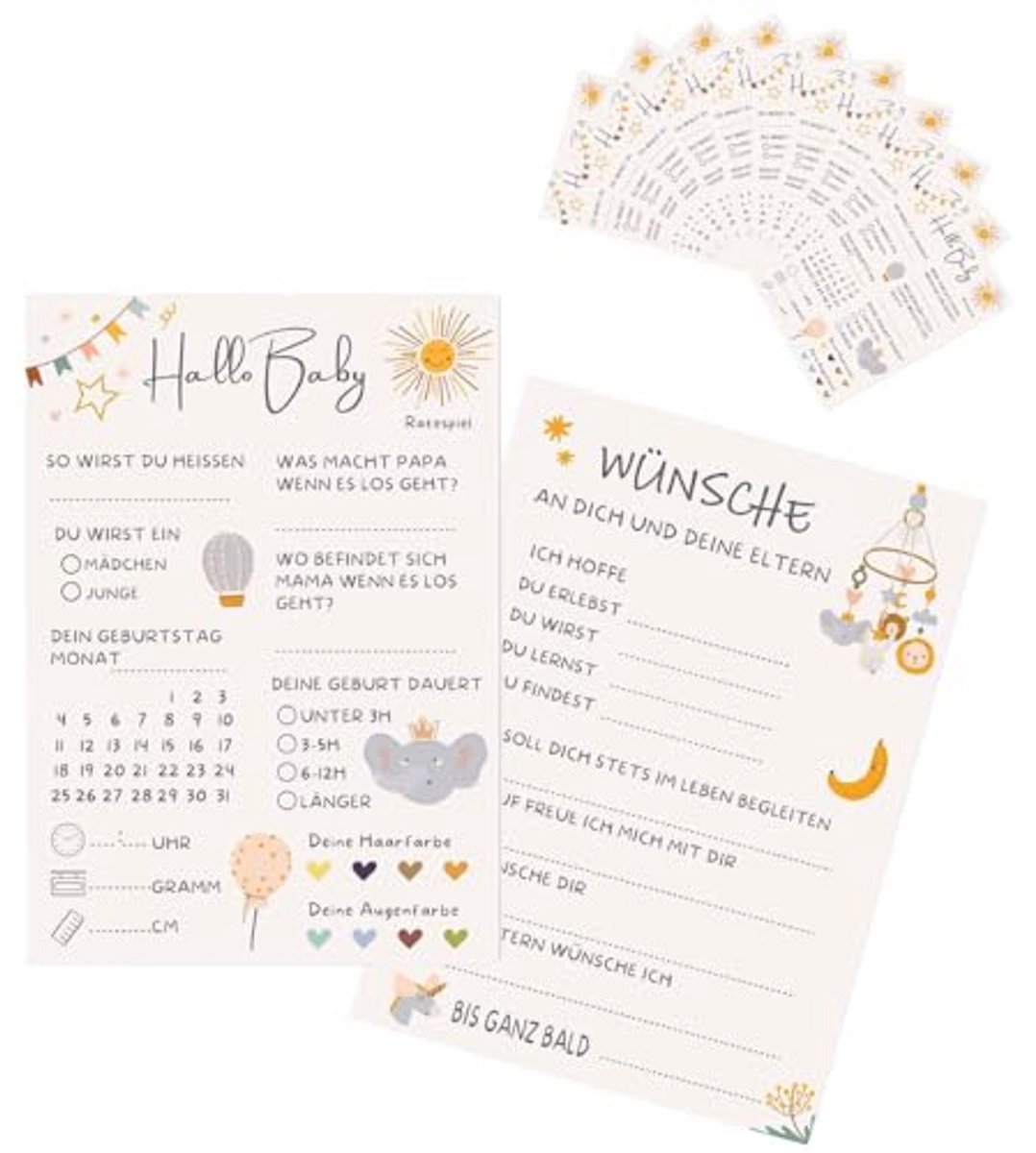Babyshower spelkaarten voor een onvergetelijk feest