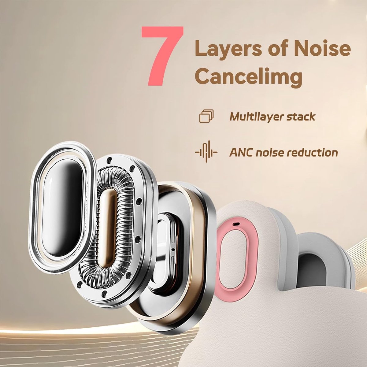 Lumehelbed Neksteun U-vorm Geheugenschuim met Bluetooth-headset - afbeelding 2