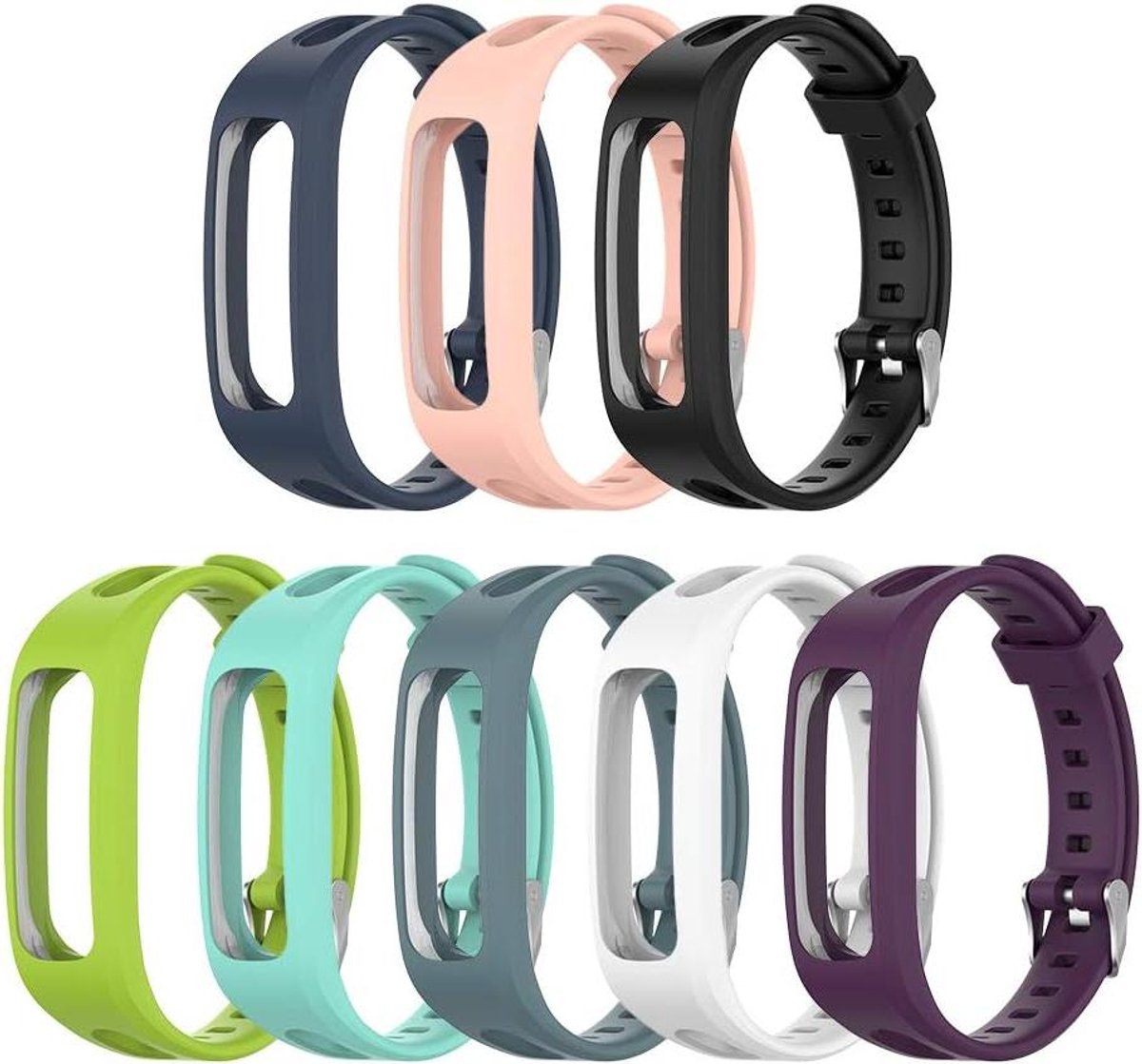 E-Ambar - Siliconen horlogeband voor Band 4 & 3E - Wit - Smartwatch vervanging