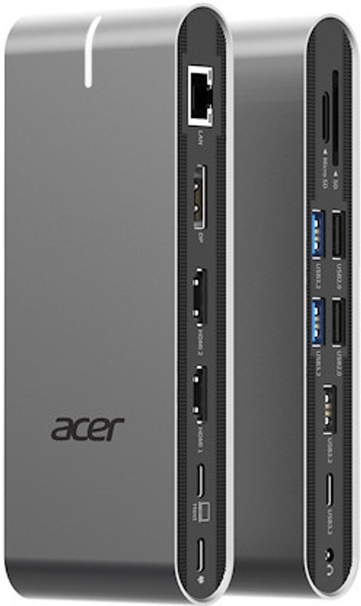 Image of Acer HP.DSCAB.022 laptop dock & poortreplicator Bedraad USB 3.2 Gen 1 (3.1 Gen 1) Type-C Zilver