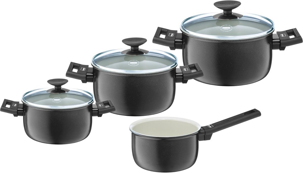 4-delige Kookpannenset Keramisch Geleid Aluminium 16-24 cm