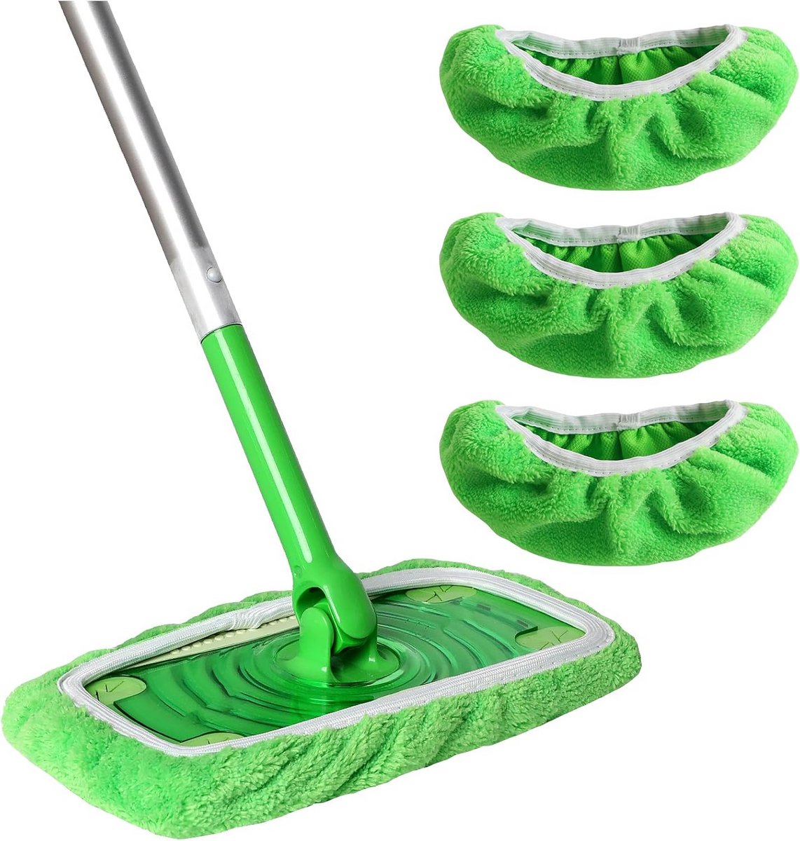 Wasbare Dweilpads 3 Stuks - Chenille Microvezel voor Vloerreiniging Nat & Droog