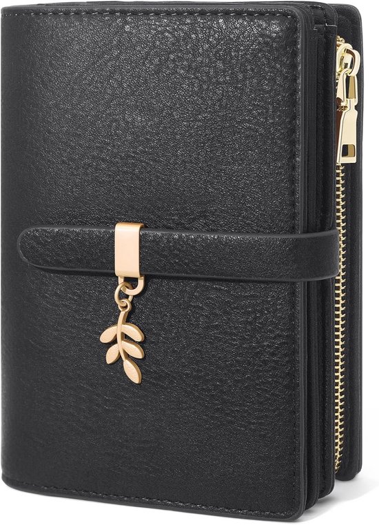 GAEKEAO Carteras pequeñas para mujer, de piel, con bloqueo RFID, ple