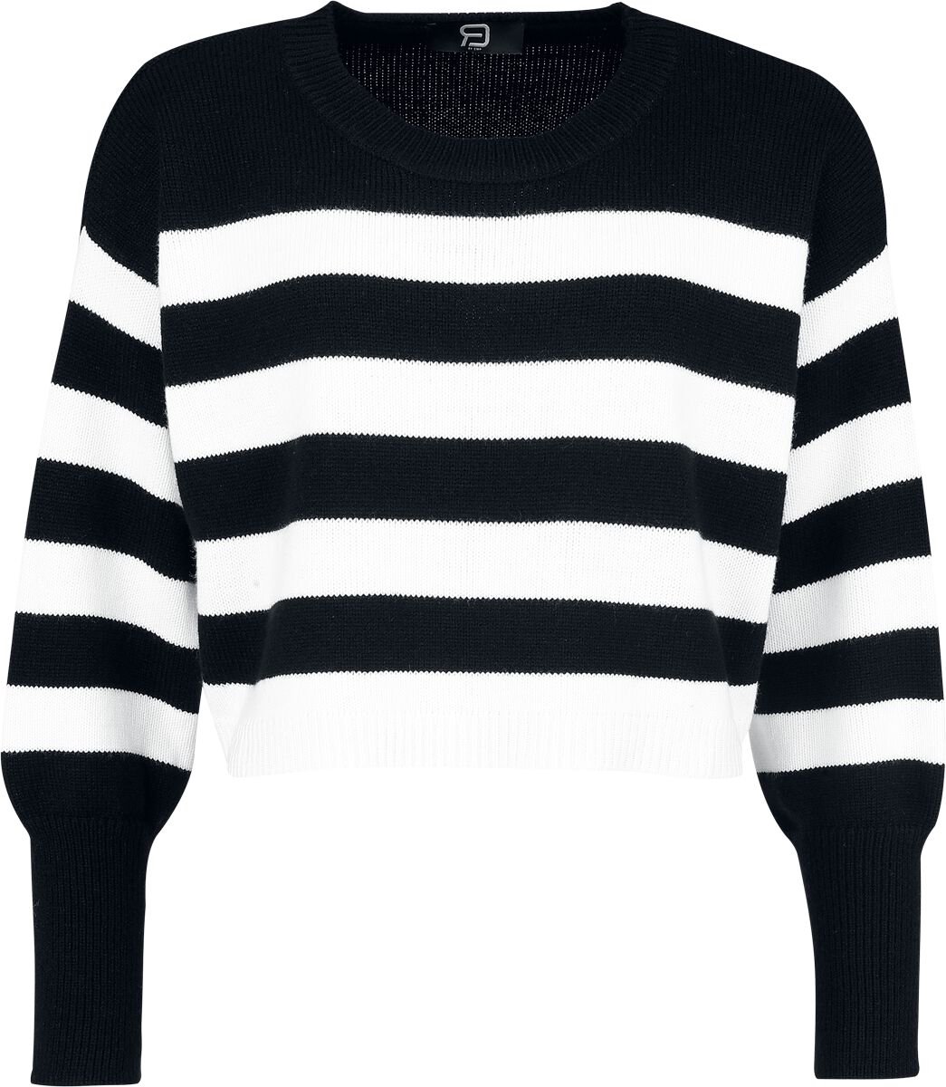 R.E.D. Rock-Engineered Design Zwart-wit gestreepte trui - Dames - S