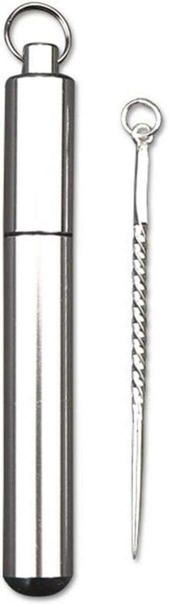Creatieve mini-tandenstokerset van sterling zilver voor outdoor en reizen