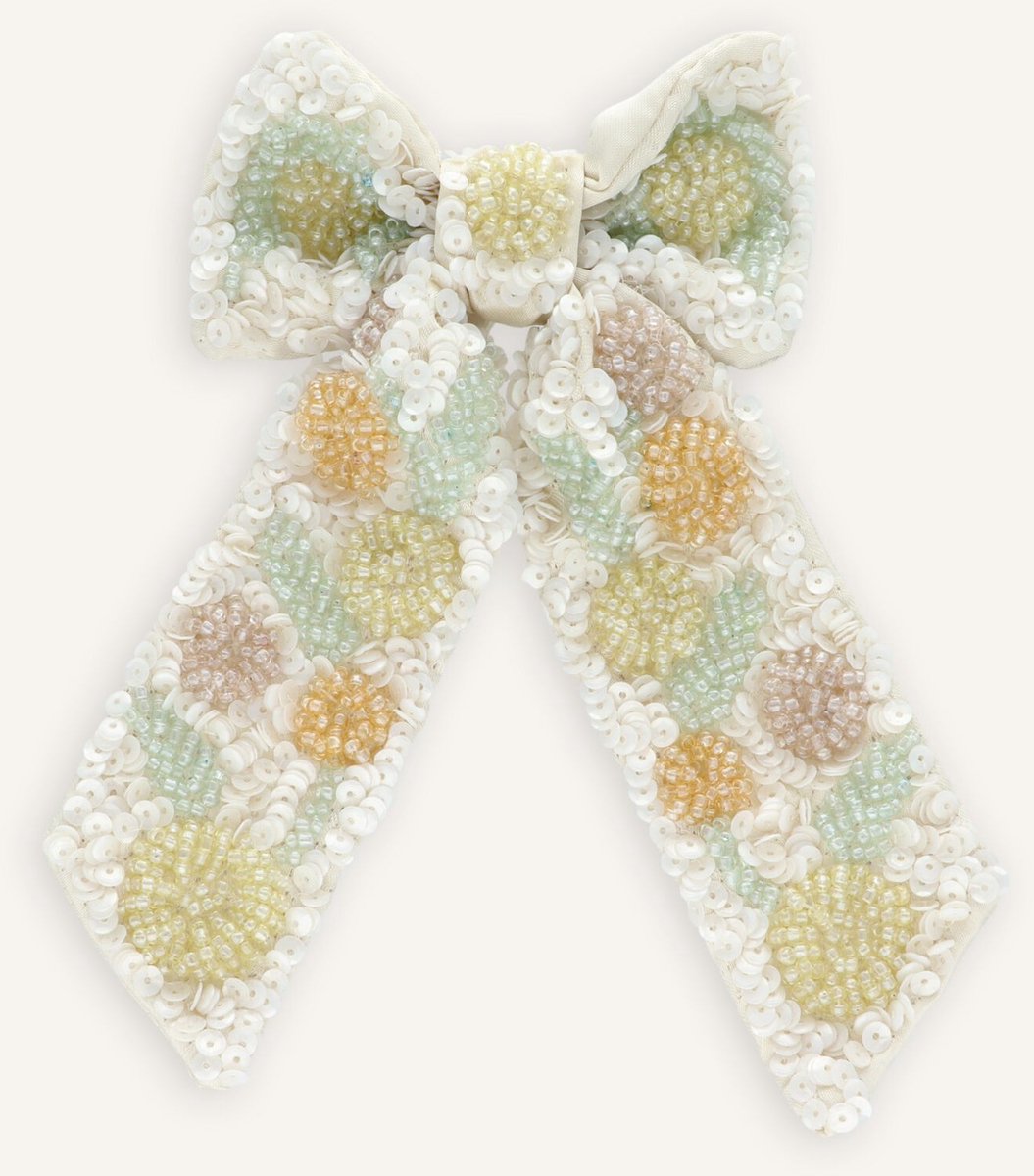 Becksondergaard Carna Bow Clip Haaraccessoires Dames - Creme - Maat ONESIZE