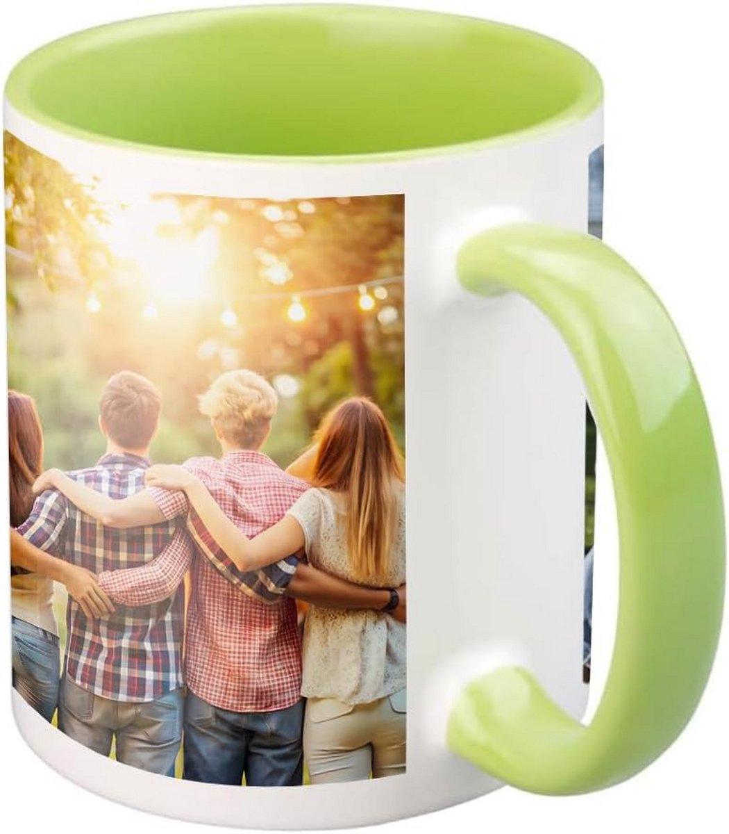 Lichtgroene Mok - Gepersonaliseerd Cadeau met Eigen Tekst of Foto