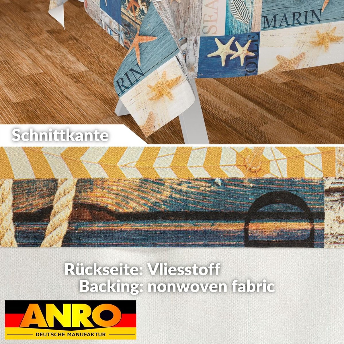 Afwasbaar Tafelkleed - Rond, Ovaal & Rechthoekig - Waterafstotend - Maritiem Design
