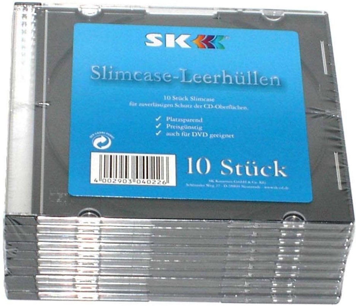 10x Dunne CD DVD Hoezen in Doorzichtig Plastic voor Opslag en Bescherming