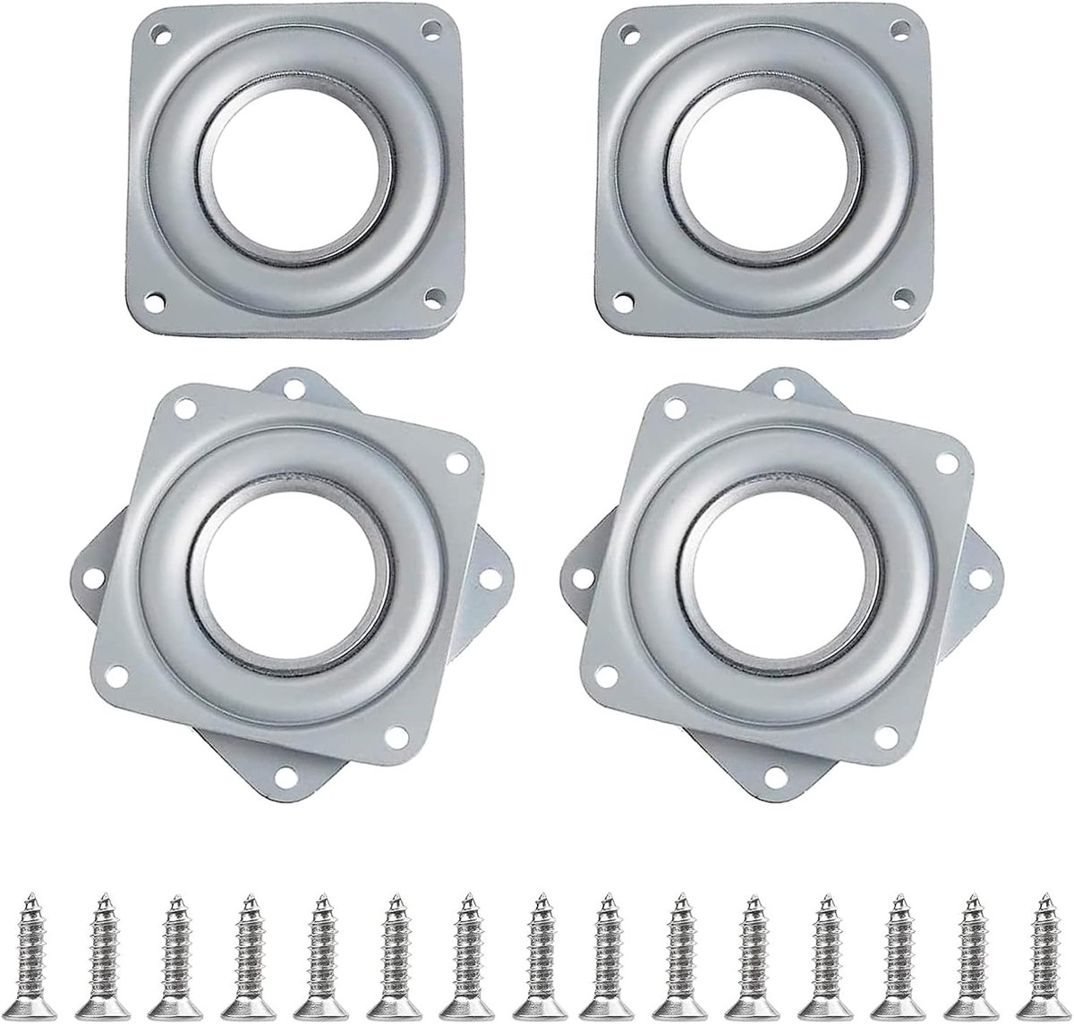 4 Pcs 3 Inch Rotating Plate - Ball Bearings voor TV Stand - Dining Tafels en Displays