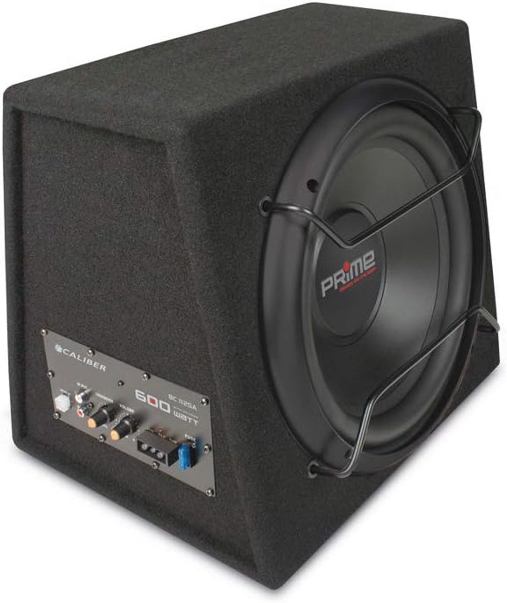 Auto Subwoofer Set met Versterker - 600W - 12 inch - Zwart