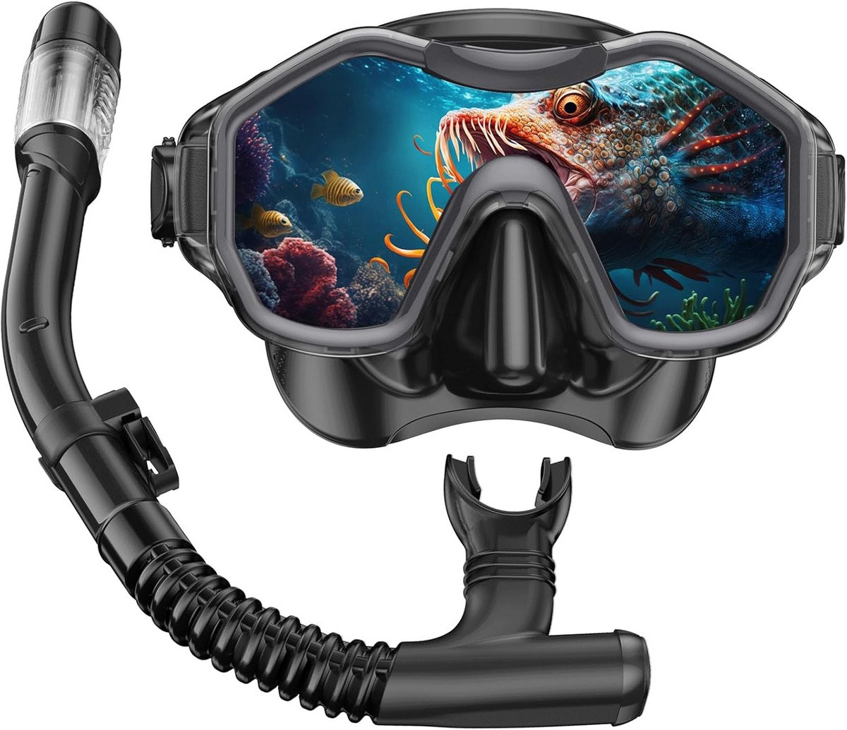 Duikmasker en Snorkelmasker voor Volwassenen - Brede Gezichtsmasker voor Zwemmen en Duiken