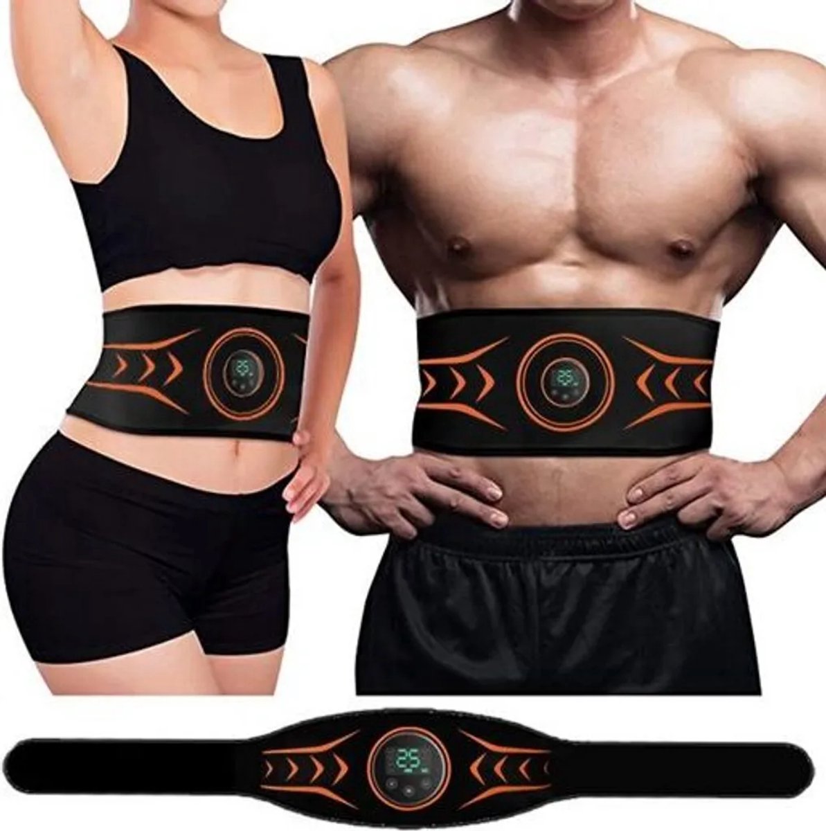 Buikspiertrainer, buikspiertrainer met 8 trainingsmodi, EMS-trainingsapparaat, apparaat voor buikspierstimulatie, unisex buikspiertrainer, buikspiertrainer voor thuis, watercontactelektrode.