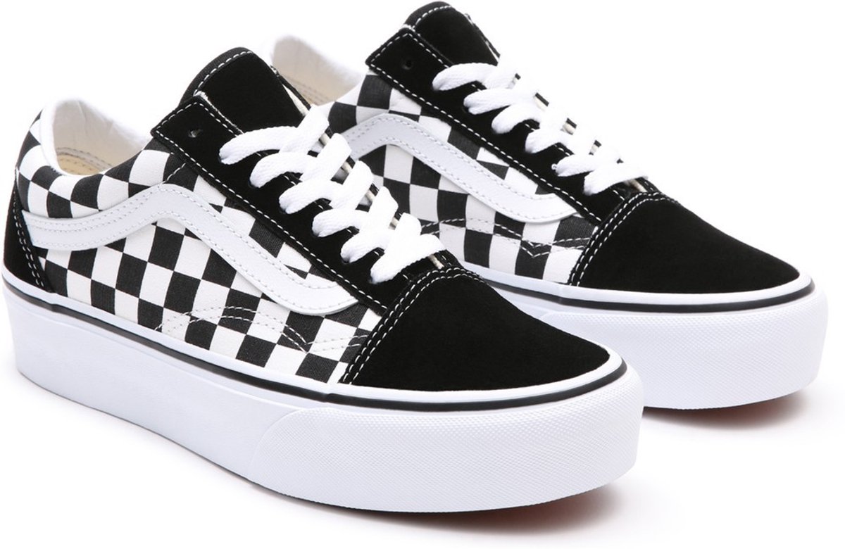 Vans Unisex Lifestyle Classic FTW Sneaker Ua Old Skool Platform Checkerboard Blk/Tr Wht Zwart
