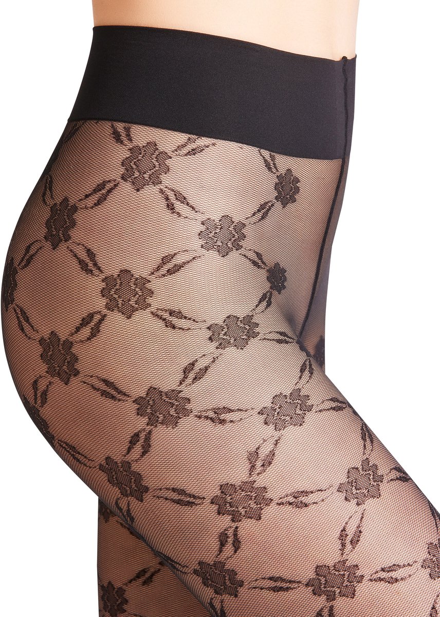 FALKE High Waist Naked Grace 20 DEN transparent materiaal transparent 20 DEN Panty dames zwart - maat L