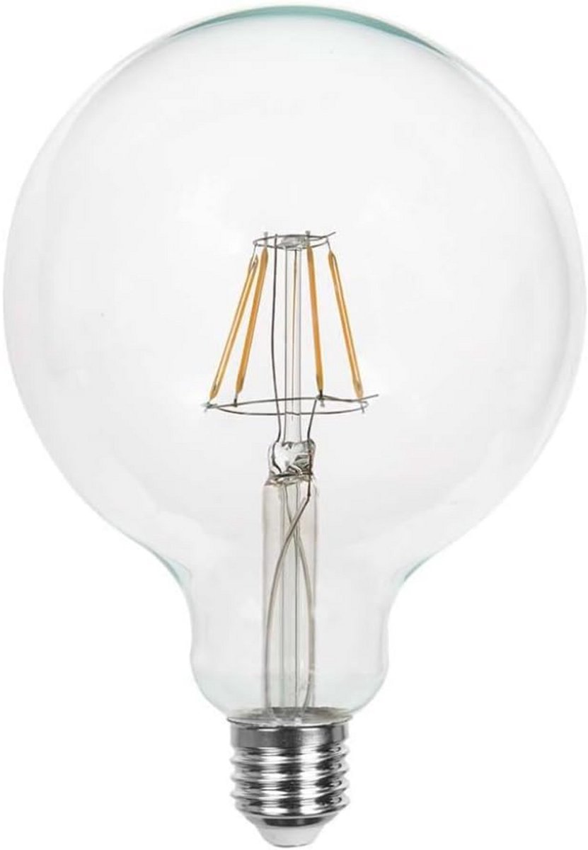 Grote LED Gloeilamp E27 Fitting 10W Warm Wit Licht (3000K) Helder Glas G125