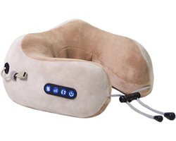 Nek Kussen Massage – Rollende Bal– 3 Modi– Kneedmassage – Meerdere Massage Standen – Zacht en Comfortabel – Voor Thuis en Kantoor– U-vorm Massagekussen voor Thuis & Kantoor