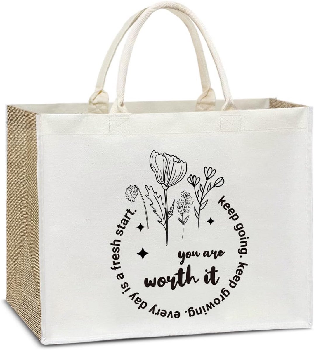Grote Canvas Strandtas voor Dames - Esthetische Herbruikbare Draagtas