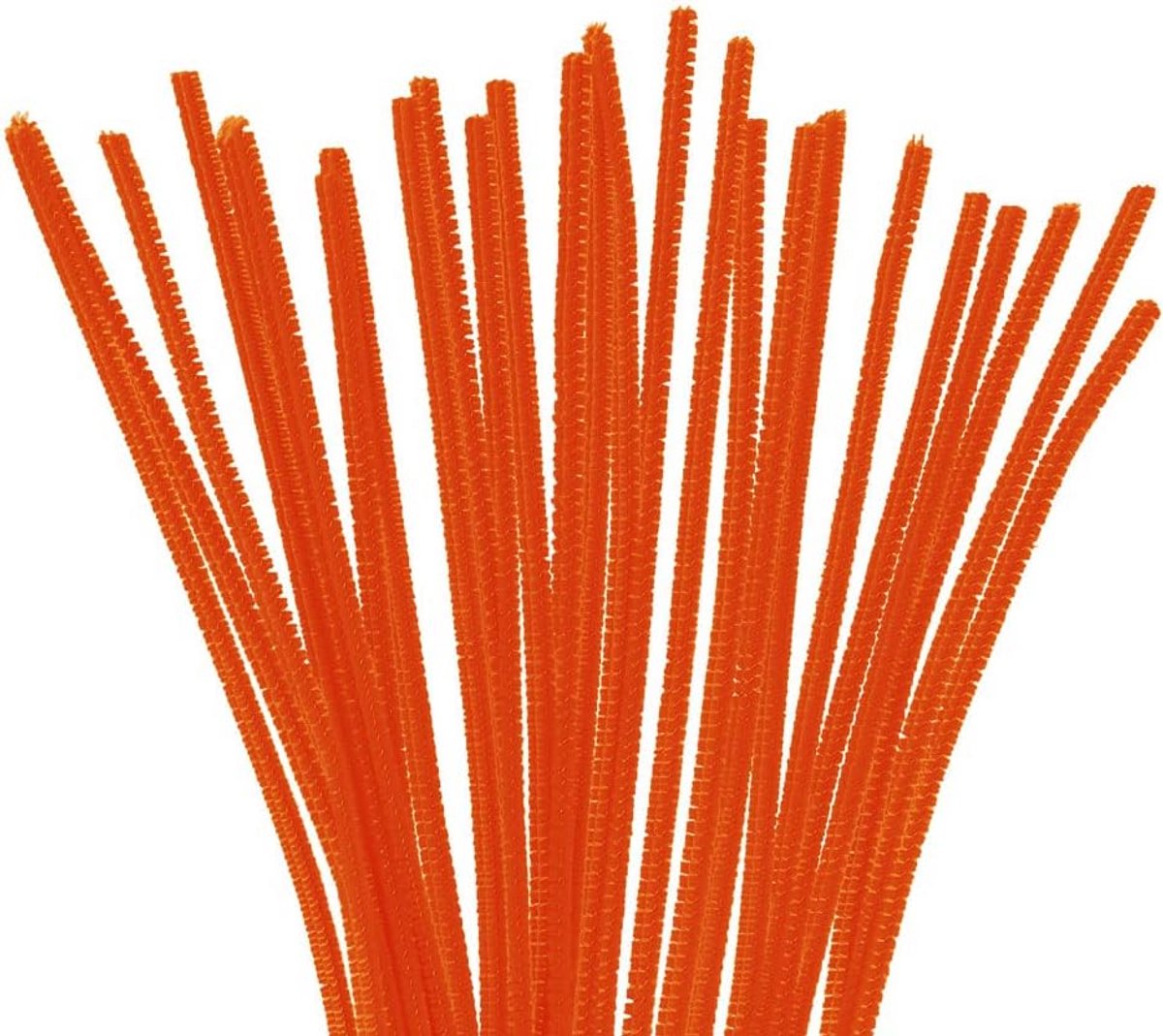 Grote Set Vormbare Chenille Pijpenragers - Oranje - 25 Stuks