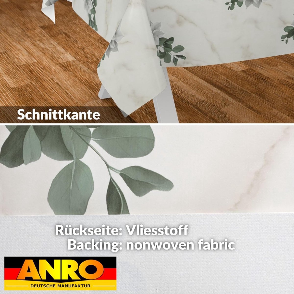 Afwasbaar Tafelkleed Marmer Bloemen Tafelbeschermer 160 x 120 cm