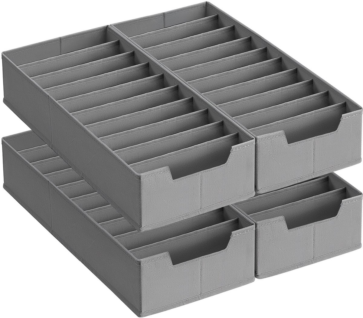 Ondergoedorganizer – Set van 4 – Met vakverdelers – Opvouwbaar