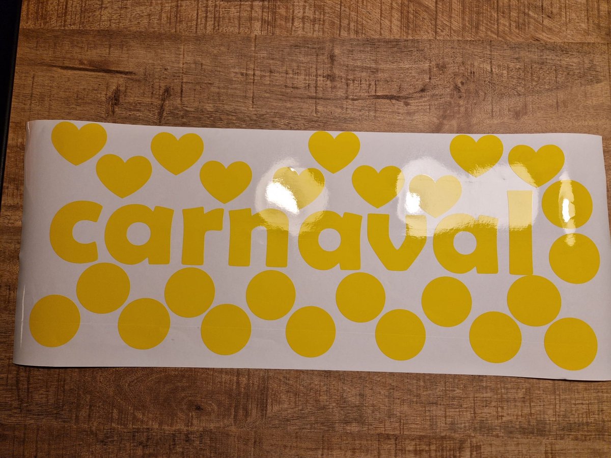 Herbruikbare statische raamsticker CARNAVAL
