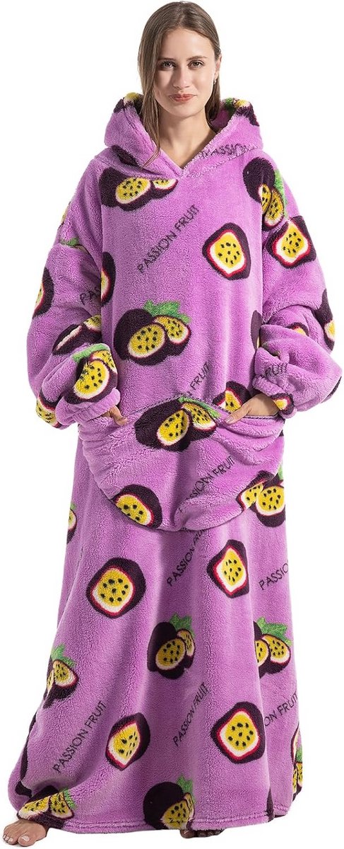 Oversized Deken Hoodie voor Volwassenen - Extreem Zacht en Comfortabel Draagbaar Kleed