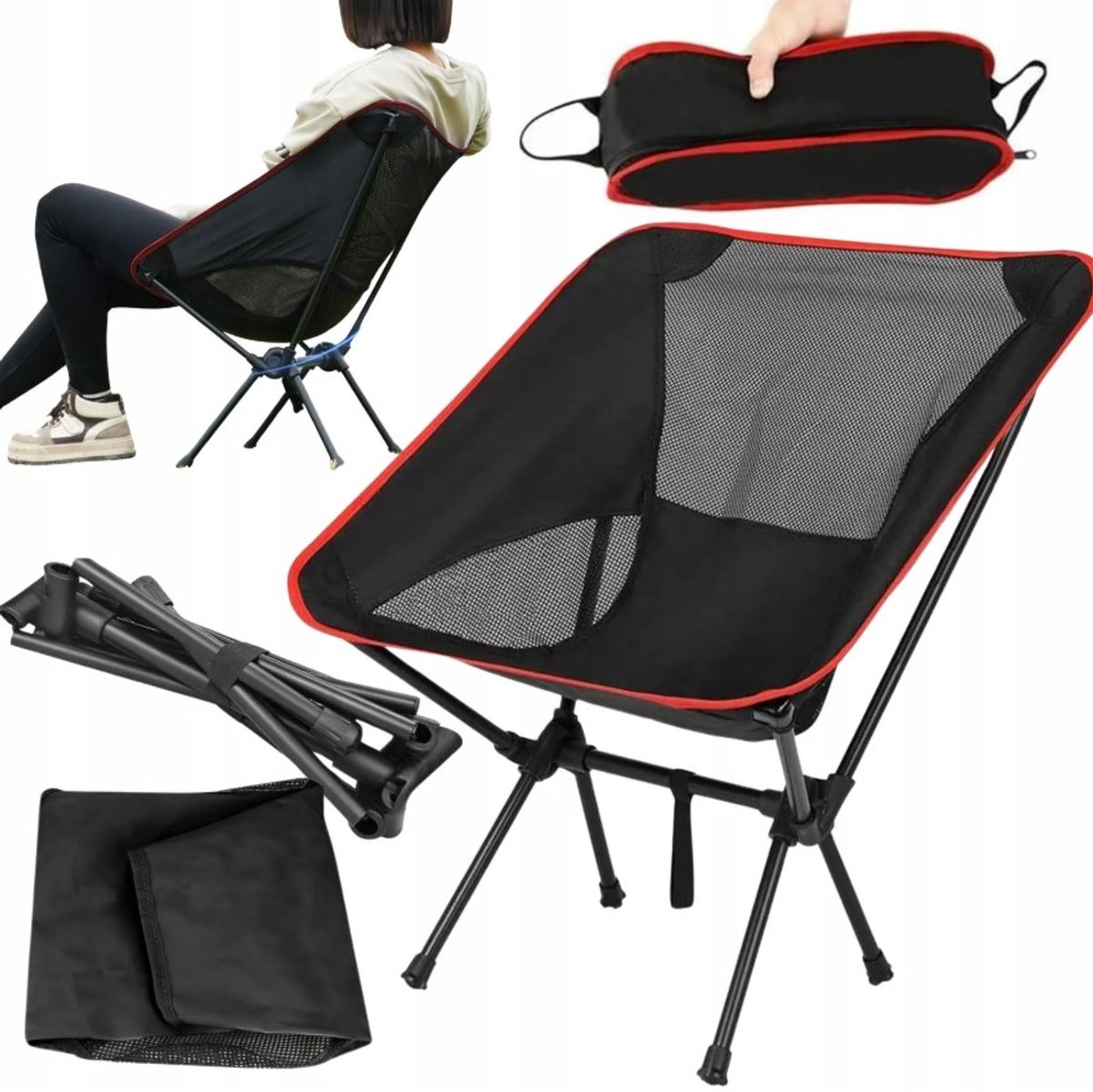 XXL Opvouwbare Kampeerstoel - Comfortabel & Lichtgewicht