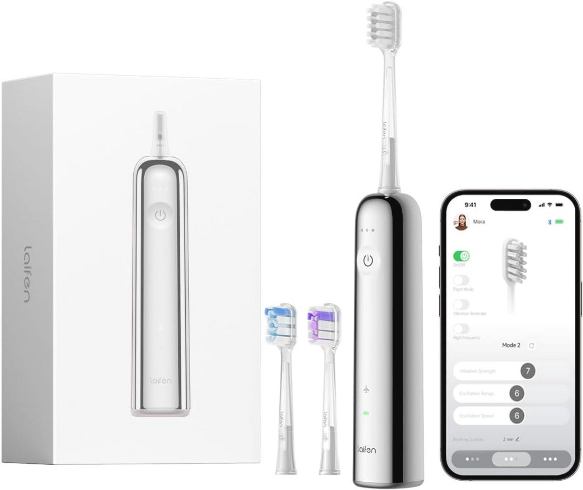 Elektrische Tandenborstel voor Volwassenen - Sonische Technologie, IPX7 Waterdicht, 3 Borstelkoppen, Oplaadbaar en Reistandenborstel