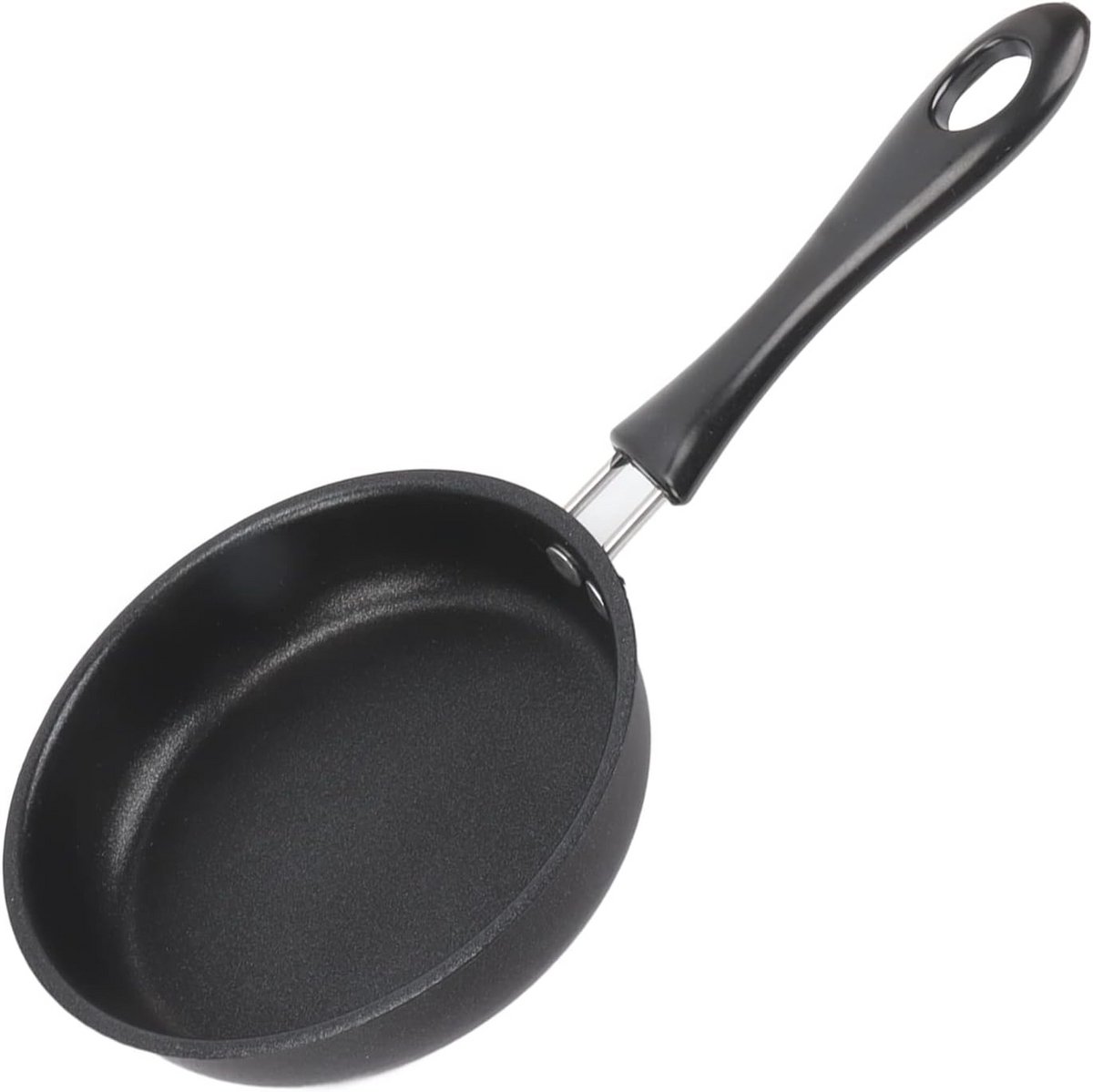 Stainless Steel Omelet Pan - Small Egg Frying Pan for Kitchen Induction and Gas Cookers (12CM)