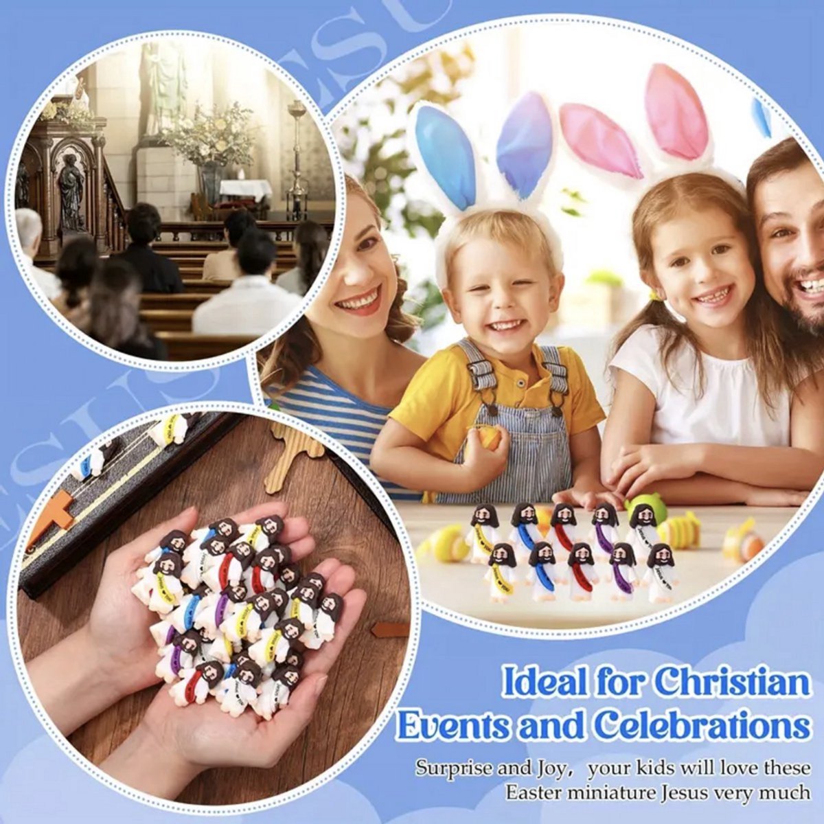 15 Mini Jezus Figuren – Unicorn Geschenkdoos voor Pasen en Kerst — cadeau in Spellen & Speelgoed - foto 2