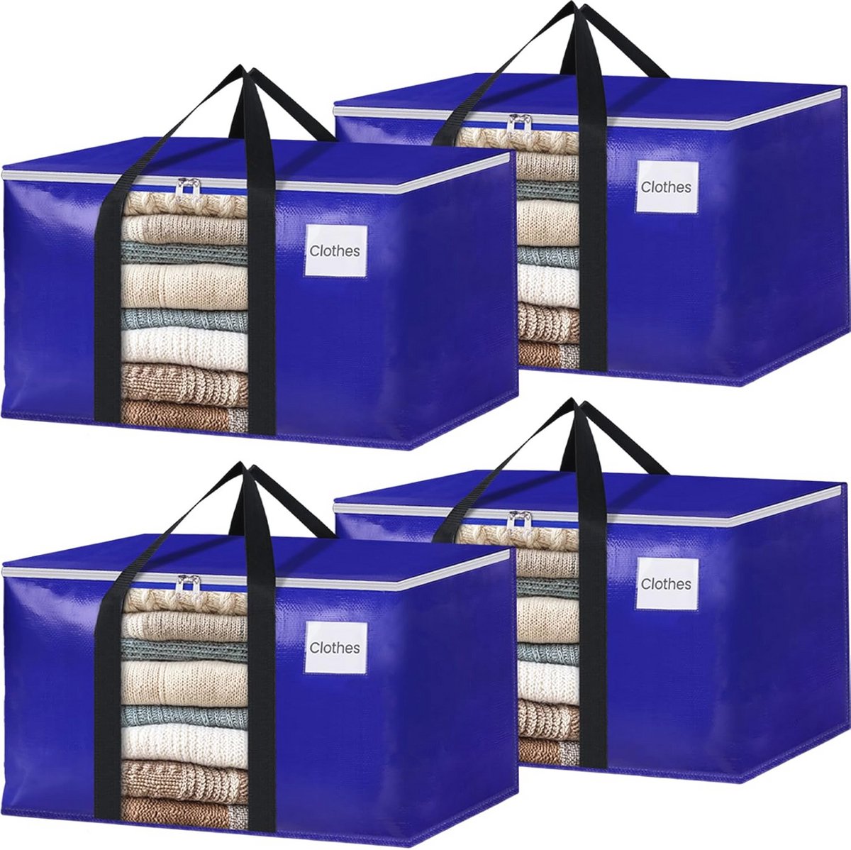 Verhuiszakken 125L - Set van 4 - Perfect voor Verhuizen en Opslag