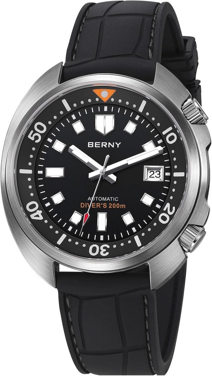 Automatisch Duikhorloge voor Mannen - 200M Waterdicht Analoog Mechanisch Polshorloge met Luminiscente Functies en Datum Kalender