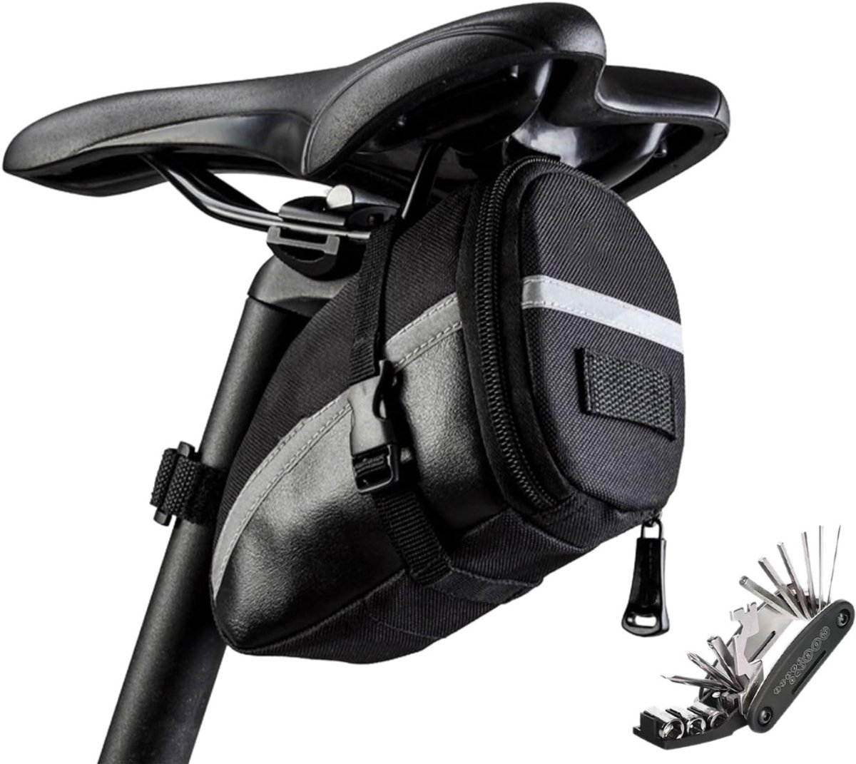 ZRSS® Zadeltas Racefiets & Mountainbike - Fiets Tas Universeel - Met 16-in-1 Multitool - Met Reflectie - Waterdicht