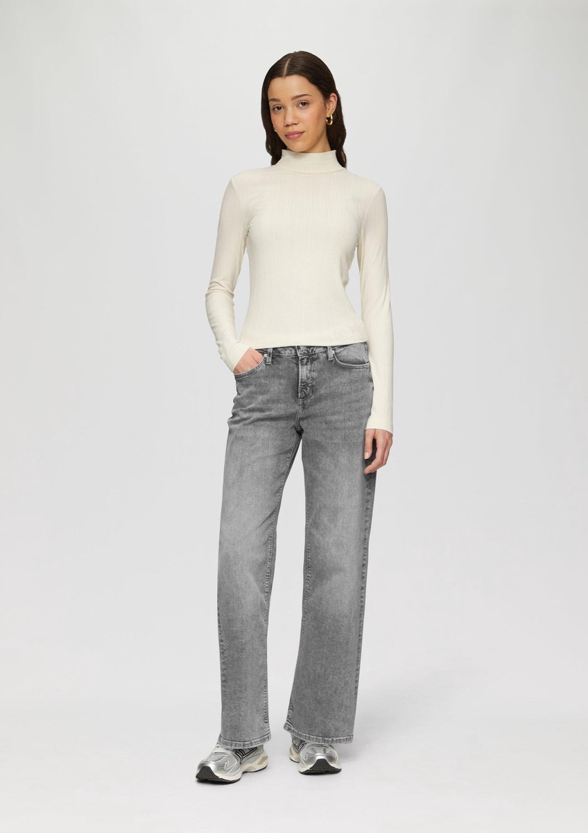 Q/S designed by - Dames broek - Maat 44/L32 - Vrouwen - GRIJS - voering