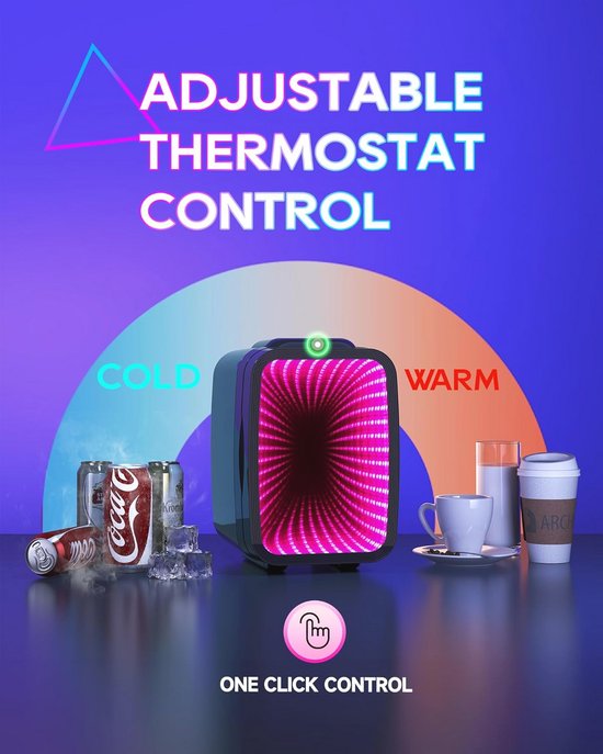 Mini-koelkast 4 liter - Draagbare Thermo-Elektrische Koelkast voor Gaming en Kantoor van Merkloos — afbeelding 2