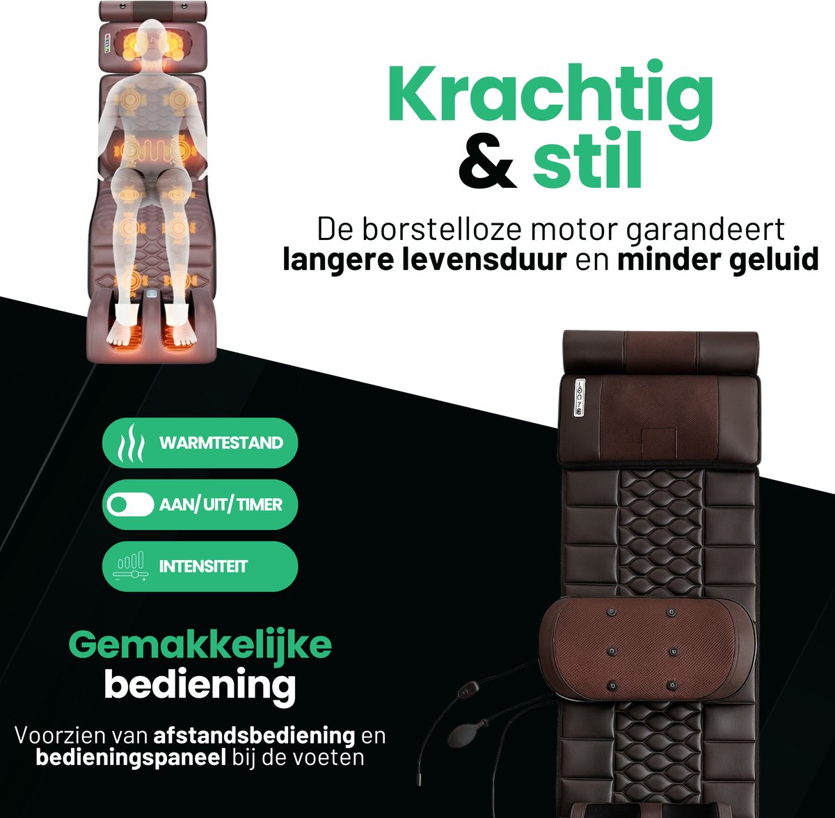 AlienComfort I.O. PRO Massagemat met Verwarming en 6 - afbeelding 2