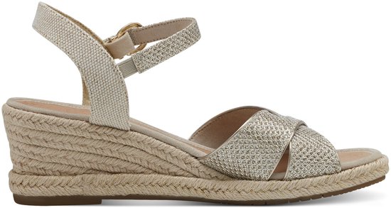 Tamaris Espadrilles goud Textiel - Maat 38